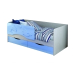 Купить Кровать ′Алиса′ 0,8*1,6 м (КР 812) - Голубой металлик, блестки - Vlarnika