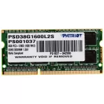 Оперативная память Patriot Low Voltage 8Gb DDR-III 1600MHz SO-DIMM (PSD38G1600L2S) 