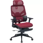 Купить Кресло CACTUS CS-CHR-MC01-RD красный сет./эко.кожа с подголов. крестов. пластик - Vlarnika