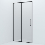 Купить Душевая дверь черный алюминиевый профиль 110х195 Slide IDDIS - Vlarnika