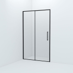 Купить Душевая дверь черный алюминиевый профиль 120х195 Slide IDDIS - Vlarnika
