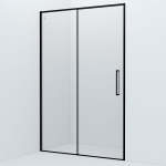 Купить Душевая дверь черный алюминиевый профиль 130х195 Slide IDDIS - Vlarnika