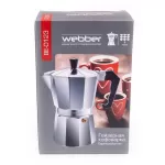 Гейзерная кофеварка WEBBER BE-0123 Гейзерная кофеварка алюминиевая,450мл 