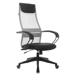 Кресло руководителя Бюрократ CH-607 светло-серый TW-02 сиденье черный сетка/ткань с подгол 