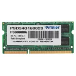 Оперативная память Patriot 4Gb DDR-III 1600MHz SO-DIMM (PSD34G16002S) 