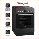 Купить Электрическая плита Weissgauff WES E12V15 черный - Vlarnika