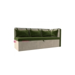 Купить Кухонный угловой диван ′Метро′ - Зеленый/Бежевый (микровельвет) - Vlarnika