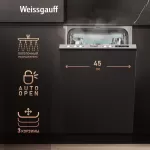 Встраиваемая посудомоечная машина Weissgauff BDW 4575 D Inverter AutoOpen Timer Floor 