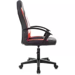 Кресло игровое ZOMBIE 11LT RED черный/красный, текстиль/эко.кожа, крестовина пластик 