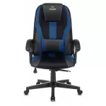 Кресло игровое ZOMBIE VIKING-9/BL+BLUE черный/синий искусст.кожа/ткань 