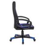 Кресло игровое ZOMBIE 10, на колесиках, текстиль/эко.кожа, черный/синий [zombie 10 blue] 