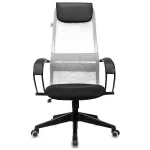 Характеристики - кресло руководителя Бюрократ CH-607 светло-серый TW-02 сиденье черный сетка/ткань с подгол 